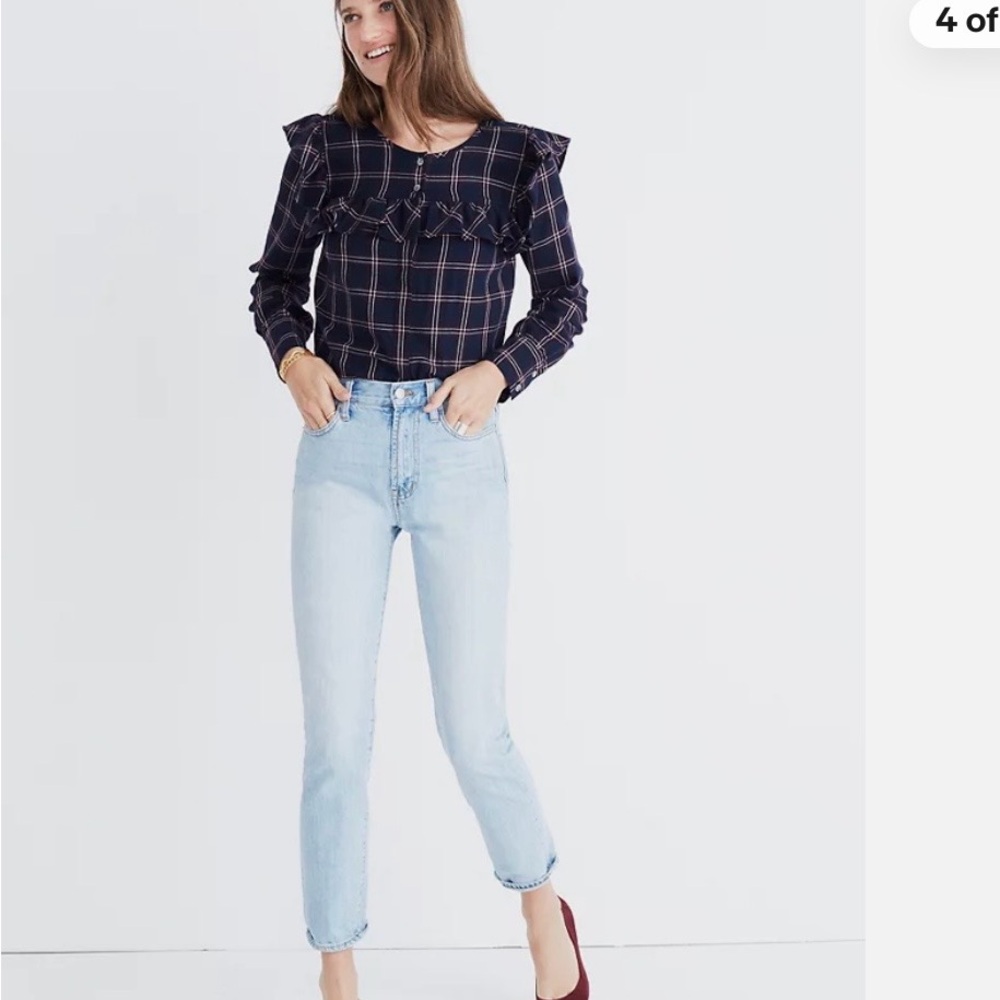 Madewell Light Wash Straight Leg Jeans